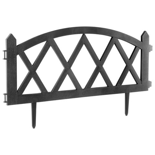 Płotek ogrodowy szary 57x25 cm 12 szt. na Arena.pl