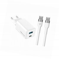 Szybka ładowarka GaN 45W 2 wejścia USB i USB-C z kablem do Honor 70