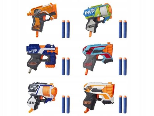Duży Zestaw Pistolet Nerf Strike 6 szt. pistolet + naboje piankowe ZA5181 na Arena.pl