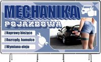 BANER REKLAMOWY 130x80cm projekt w cenie plandeka MECHANIKA POJAZDOWA