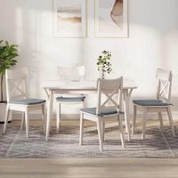 Poduszki na siedziska 4 pcs Jasnoszary 40 x 40 x 3 cm tkanina