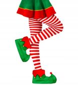 SUPER 1 Rajstopy w paski Biało-Czerwone CA507 Dla dorosłych damskie