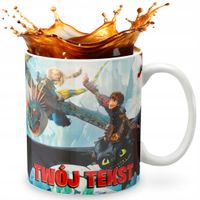 KUBEK 330ml GRAFIKA PREZENT ŚWIĘTA WZÓR - BAJKA WYTRESOWAĆ SMOKA + IMIĘ