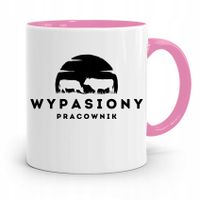 Dla Pracownika Kubek Różowy Wypasiony Pracownik Z Nadrukiem Ze Zdjęciem