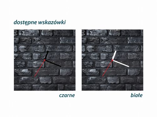 ZEGAR SZKLANY OKRĄGŁY - Czarna cegła na Arena.pl