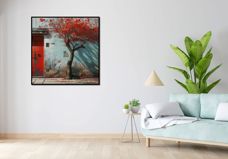 Plakat 100x100cm Widok Na Dawne zdjęcie 4