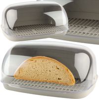 CHLEBAK JEDNOCZĘŚCIOWY PLASTIKOWY Z PRZEZROCZYSTĄ POKRYWĄ 36x27x18 CM