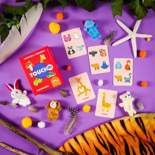 Familijna gra dla dzieci i dorosłych z wypukłymi kartami Touch it Zwierzęta na Arena.pl