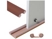 Uszczelka antyprzeciągowa na przeciąg pod drzwi zatrzymuje zimno brązowy
