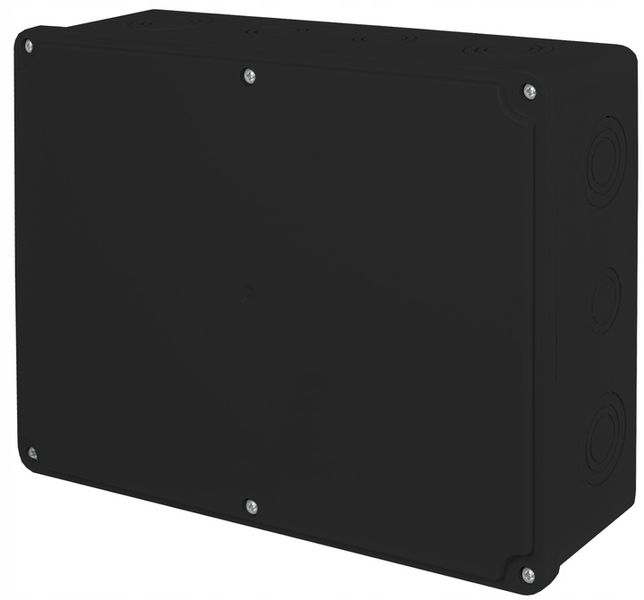 CZARNA PUSZKA INSTALACYJNA HERMETYCZNA ELEKTRYCZNA OBUDOWA 280X210X74 zdjęcie 4