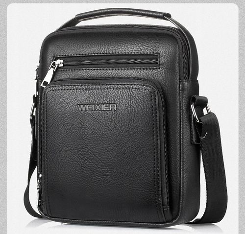 SASZETKA MĘSKA SKÓRZANA TORBA NA RAMIĘ DO RĘKI BRĄZ Z KIESZENIĄ na Arena.pl