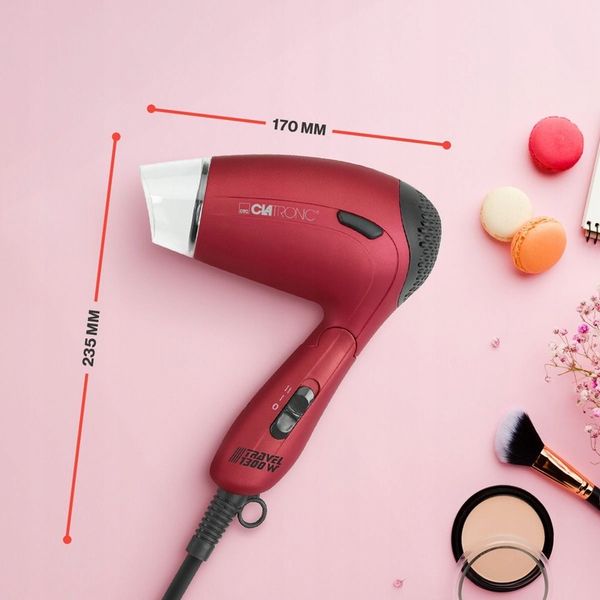 SUSZARKA DO WŁOSÓW MAŁA LEKKA SKŁADANA TURYSTYCZNA PODRÓŻNA 1300W JONIZACJA zdjęcie 6