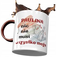 Kubek Bordowy Dla Pauliny Żony Koleżanki Prezent Z Nadrukiem Ze Zdjęciem