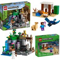 LEGO MINECRAFT Loch szkieletów 21189+Pustynna wyprawa Steva 21251 MAINCRAFT