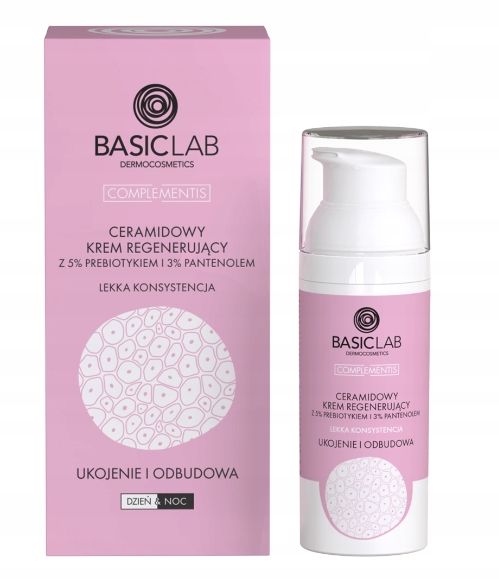BasicLab ceramidowy krem regenerujący z 5% probiotykiem i 3% zdjęcie 1