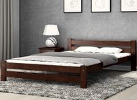 ŁÓŻKO DREWNIANE AGATA 120X200 ORZECH SOLIDNE + STELAŻ