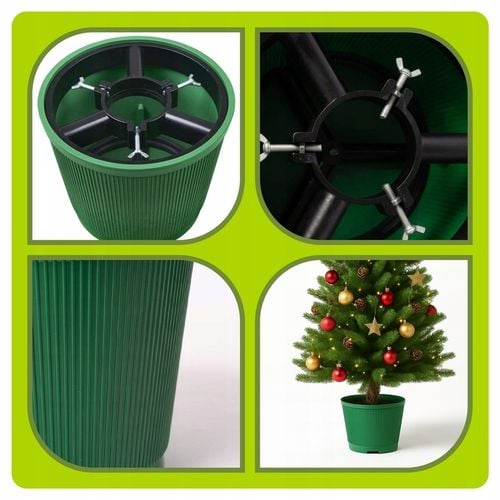 STOJAK NA CHOINKĘ ZIELONY REGULOWANY 2W1 Z POJEMNIKIEM NA WODĘ 31 CM na Arena.pl