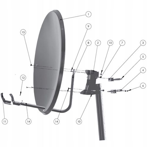 ANTENA SATELITARNA CZASZA TALERZ GRAFIT STALOWA MOCNA FULL HD 4K CORAB na Arena.pl