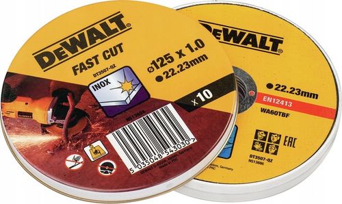 DEWALT Tarcza do cięcia stali metalu aluminium INOX 125mm DT3507 10 na Arena.pl