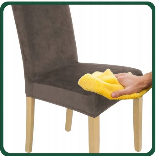 6 SZT POKROWIEC NA KRZESŁO POKROWCE KAKAOWY BRĄZ ELASTYCZNY GRUBY na Arena.pl