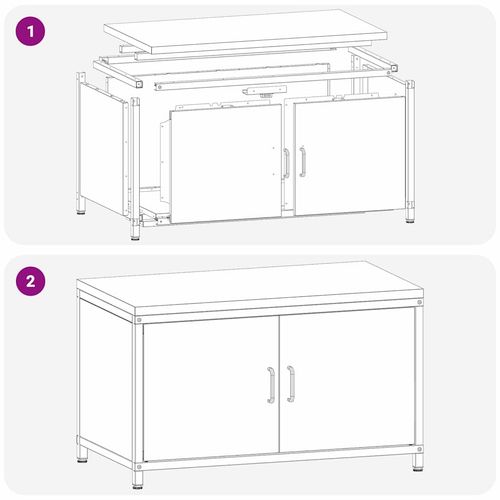 Szafka do przechowywania w kuchni Srebrny Stal nierdzewna na Arena.pl