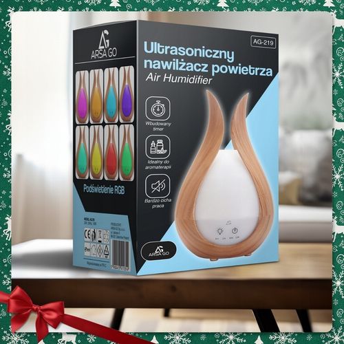 NAWILŻACZ POWIETRZA DYFUZOR ZAPACHOWY AROMATERAPIA LAMPKA NOCNA DLA na Arena.pl
