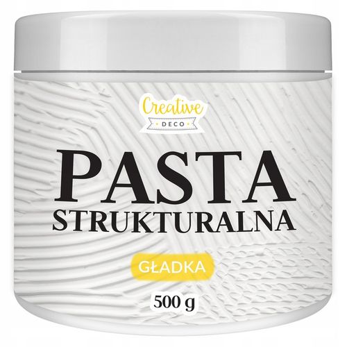 Pasta strukturalna gładka biała do tworzenia struktur i efektów 3D 500g na Arena.pl