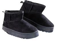 LEE COOPER Damskie buty zimowe niskie śniegowce z futerkiem roz. 41 CZARNE