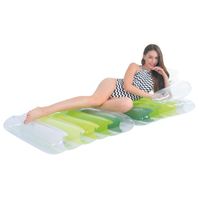 dmuchany leżak fotel plażowy 180x79x48 cm - zielony