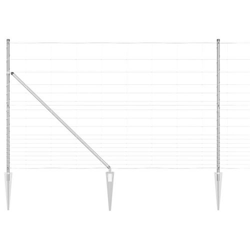 Ogrodzenie pastwiskowe Srebrny 50 x 1.5 m Stal galwanizowana na Arena.pl