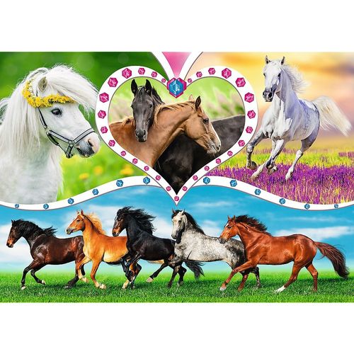 Puzzle 200 elementów - Piękne konie na Arena.pl