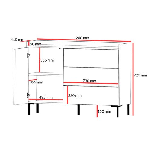Zestaw mebli do salonu Liam Biały na Arena.pl