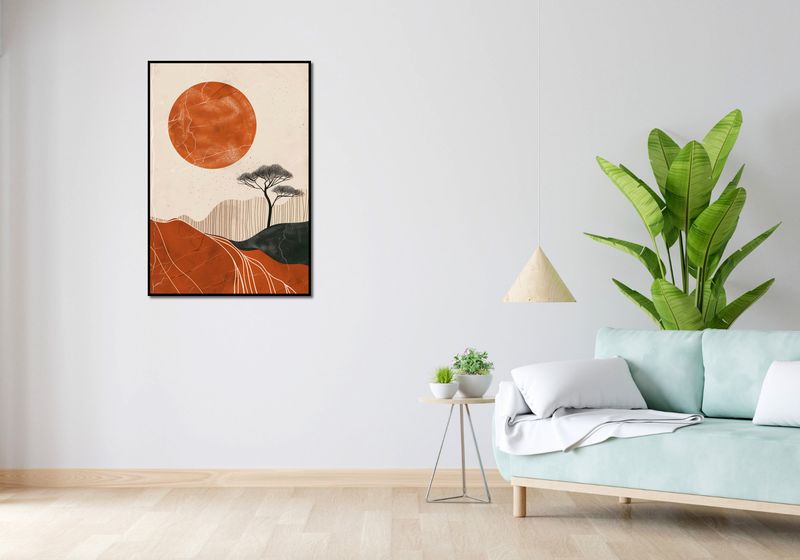 Plakat 68x98cm Afrykański Zachód Słońca zdjęcie 4