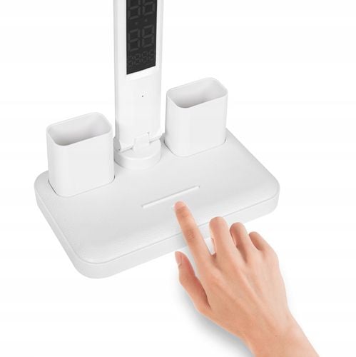 PODWÓJNA LAMPKA BIURKOWA LED Z WYŚWIETLACZEM ZEGAR DATA ORGANIZER TEMP na Arena.pl