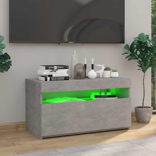 Szafka pod TV z oświetleniem LED, szarość betonu, 75x35x40 cm na Arena.pl