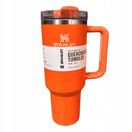 Duży kubek termos Stanley Quencher Flowstate 1180ml pomarańczowy + słomka na Arena.pl