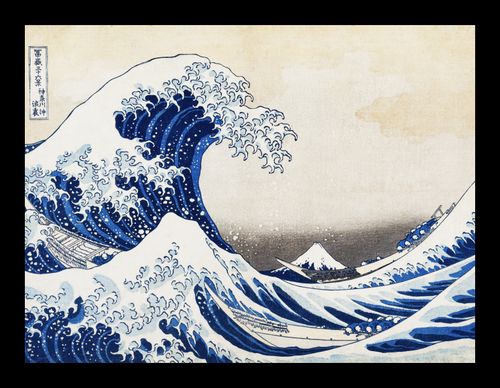 Plakat 20x15cm Wielka Fala w Kaganawie Katsushika Hokusai Japoński Vintage na Arena.pl