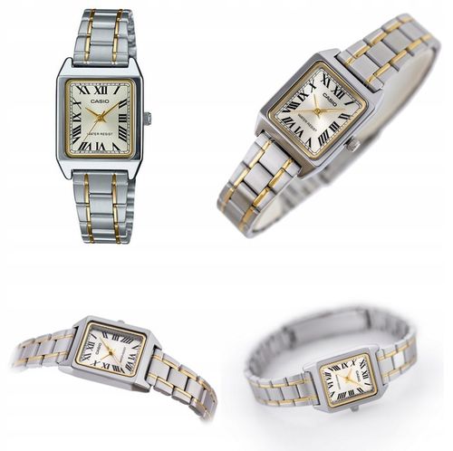 ZEGAREK DAMSKI CASIO LTP-V007 rzymskie cyfry stalowy + BOX +GRAWER na Arena.pl