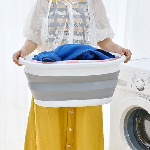 Miska składana owalna AIDA cm biało-szara COMPACT 25L na Arena.pl