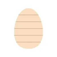 Ramka na zdjęcie ze sklejki w kształcie jajka, w paski, 27 x 38 cm