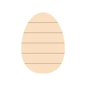 Ramka na zdjęcie ze sklejki w kształcie jajka, w paski, 27 x 38 cm