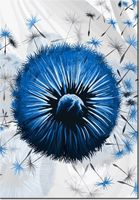 100 70CM OBRAZ PŁÓTNO NIEBIESKIE DMUCHAWCE 5 PŁÓTNO RAMA