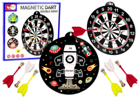 Dwustronna Tarcza Magnetyczna Rakieta Rzutki 6Szt