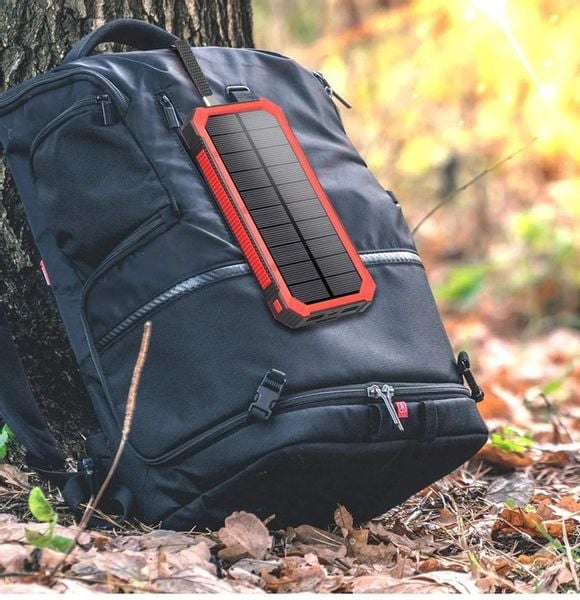 POWERBANK SOLARNY PANCERNY 20000MAH 2xUSB LATARKA zdjęcie 4