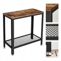 Konsola STOLIK BOCZNY pomocniczy NOCNY Z PÓŁKĄ 60x30x60 regał vintage