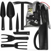 Zestaw 7 Narzędzi Łopatka Ogrodowa Grabki Motyczka Pazurki Pikownik Widełki