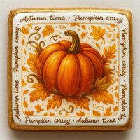 CIASTKO LUKROWANE PUMPKIN FAN ROZ.S KWADRAT JESIEŃ RĘCZNIE ROBIONE