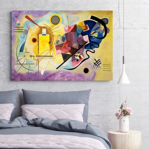 Obraz na płótnie kandinsky żółty czerwony niebieski 70x100 cm na Arena.pl