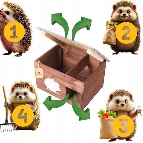 Domek dom dla Jeża jeży DREWNIANY budka dom legowisko producent XXL na Arena.pl