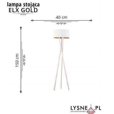 Lampa stojąca podłogowa ELX GOLD na Arena.pl